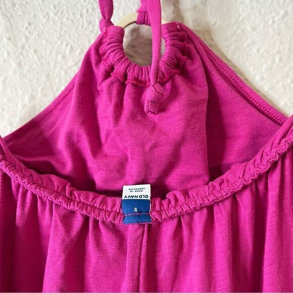 Old Navy Pink Slub-Knit Halter Midi Shift Dress NEW Size Small - Picture 8 of 9